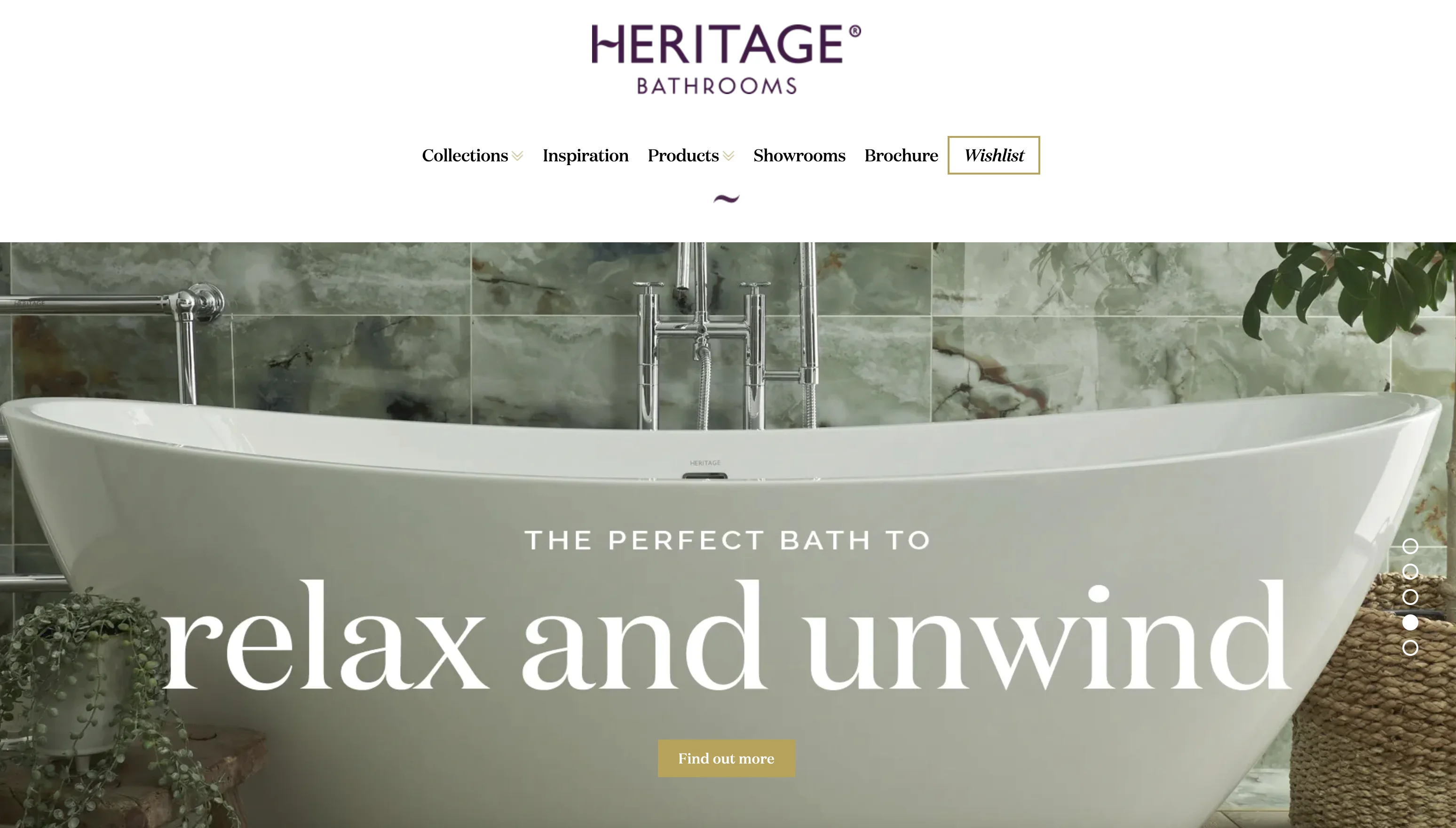 Heritage website screenshot